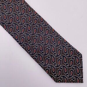 Ermenegildo Zegna Paisley Silk Necktie Italy Classic‎ Pattern Dress Tie